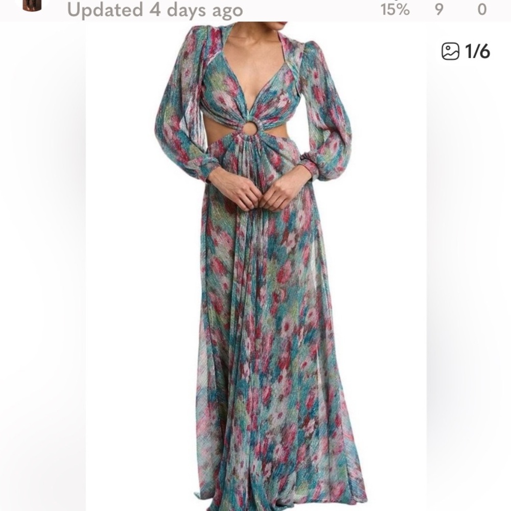 Patbo Elegant Multicolor Cutout Maxi Dress